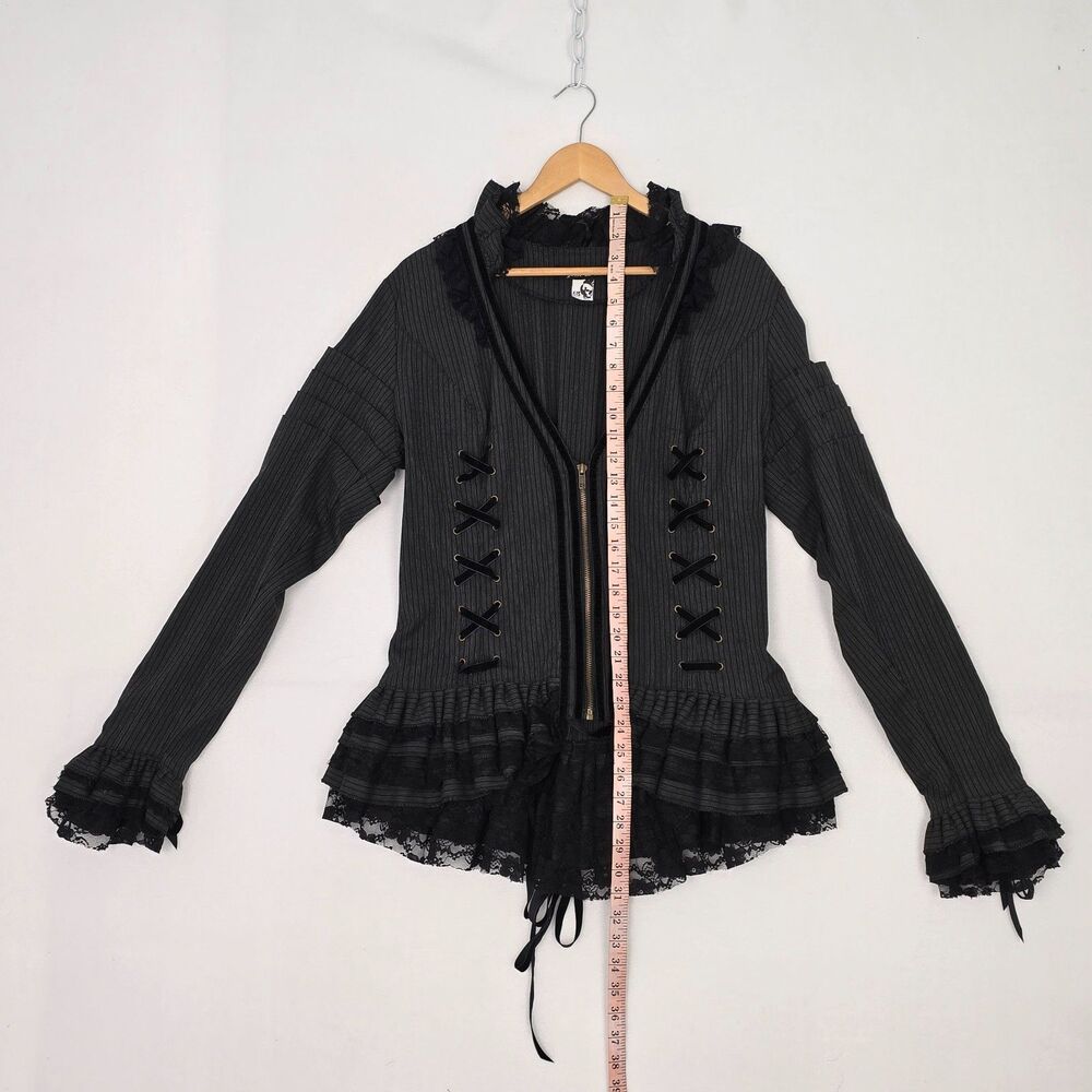 Spin Doctor 2XL Florence Victorian Gothic Steampunk Black Corset Lace Jacket - Picture 14 of 16